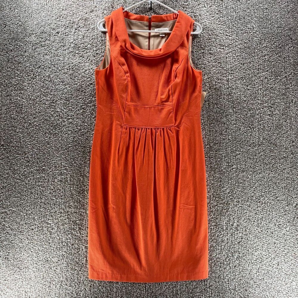 Coldwater Creek Dress‎ Womens 10 Pink Coral Shift Into Dress Pencil Straight